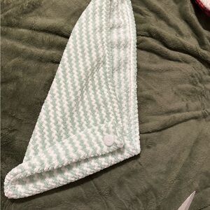 Green and White Chevron Towel Wrap